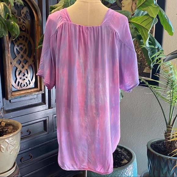 Revolve Gypsy 05 tie dye caftan Dolan tunic top - Picture 8 of 13